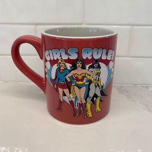 GIRLS RULE DC Comics Coffee Cup Supergirls